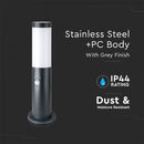 V-TAC surface-mounted luminaire frame with motion sensor, with 1xE27 LED bulb (bulb not included), grey, IP44