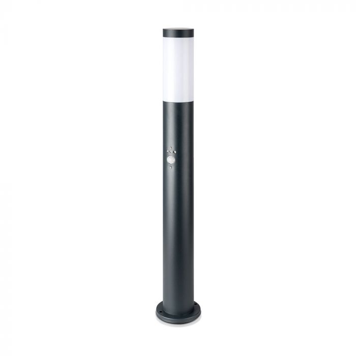V-TAC utanpåliggande armatur med PIR-sensor och 1xE27 LED-lampa (glödlampa ingår ej), grå, IP44