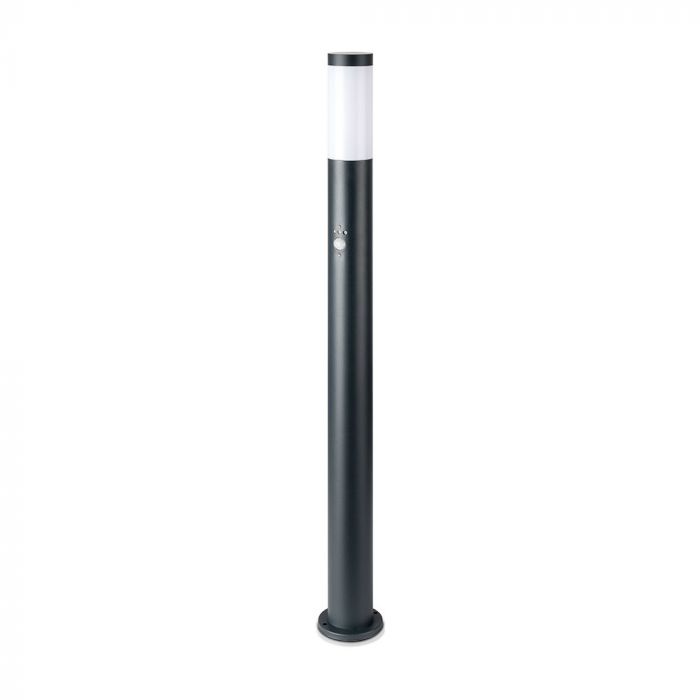 V-TAC uz virsmas montējama gaismekļa karkass, saderīgs ar E27, IP44, 110cm, max60W, ar PIR sensoru, pelēks