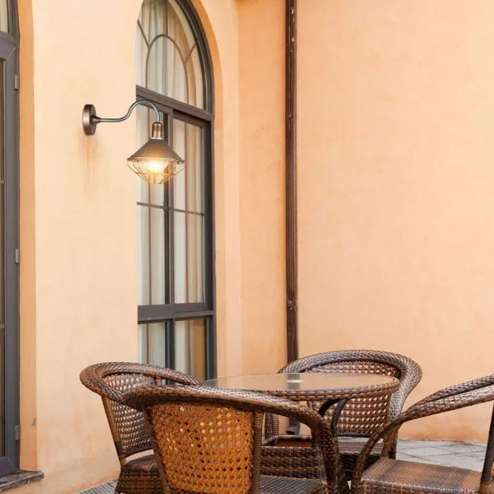 Fasādes lampas karkass E27 spuldzei, max 60W, spuldze vērsta uz leju, Rose Gold, IP65, V-TAC