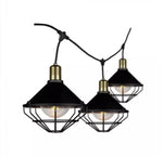 3m ‘’Vintage design’’ virtene, paredzēta 6x E27 spuldzēm, V-TAC, IP65,melna matēta, attālums starp cokoliem 0.5m x6gb, cokola diametrs 25cm, 8kg