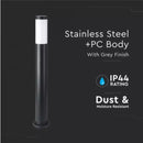 V-TAC utanpåliggande armatur med 1xE27 LED-lampa (glödlampa ingår ej), svart, IP44