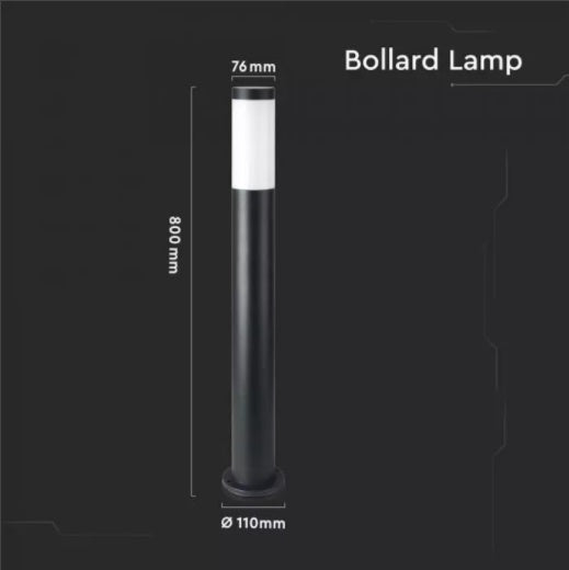 V-TAC utanpåliggande armatur med 1xE27 LED-lampa (glödlampa ingår ej), svart, IP44