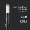 V-TAC pinnapealne valgusti, E27 ühilduv, IP44, 60cm, max60W, PIR-anduriga ja pistikupesaga, must