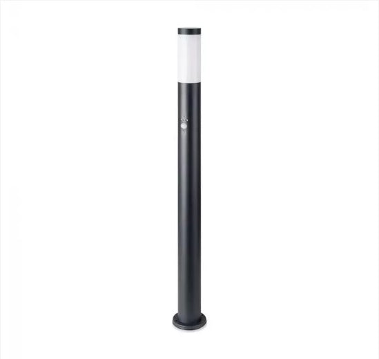 V-TAC uz virsmas montējama gaismekļa karkass ar PIR sensoru, saderīgs ar E27, IP44, 110cm, max60W, melns