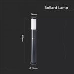 V-TAC utanpåliggande armatur med PIR-sensor och 1xE27 LED-glödlampa (glödlampa ingår ej), svart, IP44