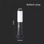 V-TAC utanpåliggande armaturram med rörelsesensor, med 1xE27 LED-lampa (glödlampa ingår ej), svart, IP44
