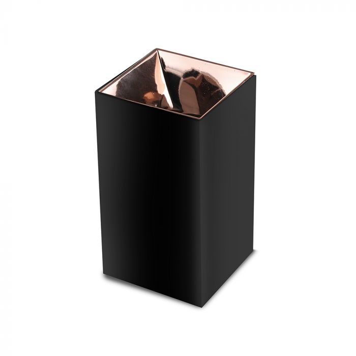 GU10 Virsapmetuma karkass stiprināšanai pie griestiem, melns/rose gold, Max 35W, V-TAC