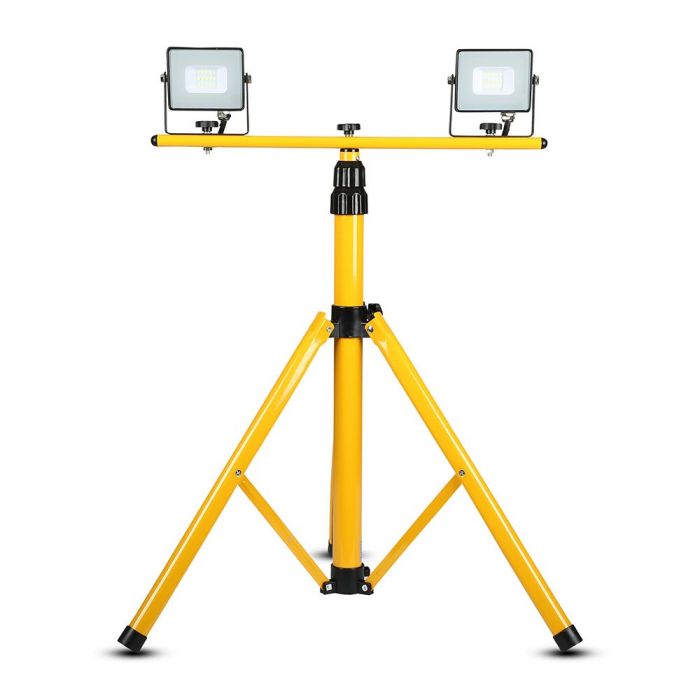 Valgusti statiiv 150 cm, 10-50W kohtvalgustid, kollane, V-TAC