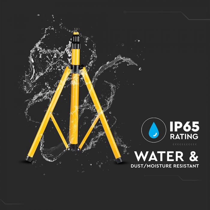 Valgusti statiiv 150 cm, 10-50W kohtvalgustid, kollane, V-TAC