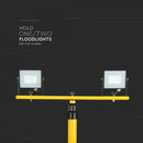 Valgusti statiiv 150 cm, 10-50W kohtvalgustid, kollane, V-TAC