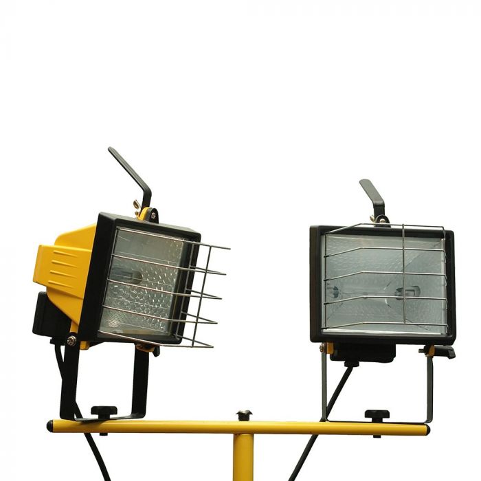 Prožektoru statīvs 150 cm, 10-50W prožektoriem, dzeltens, V-TAC