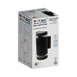 V-TAC LED-armatur med 2xE27 LED-glödlampor (glödlampor ingår ej), svart, IP44