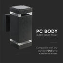 V-TAC LED-valgusti 2xE27 LED-pirnidega (pirnid ei kuulu komplekti), must, IP44