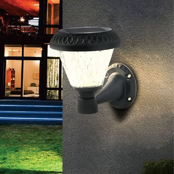 0.8W(75Lm) LED Solārais Fasādes gaismeklis ar tālvadības pulti, V-TAC, IP44, RF, CCT, 3IN1, melns