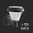 0.8W(75Lm) LED Solar Facade Light with remote control, V-TAC, IP44, RF, CCT, 3IN1, black