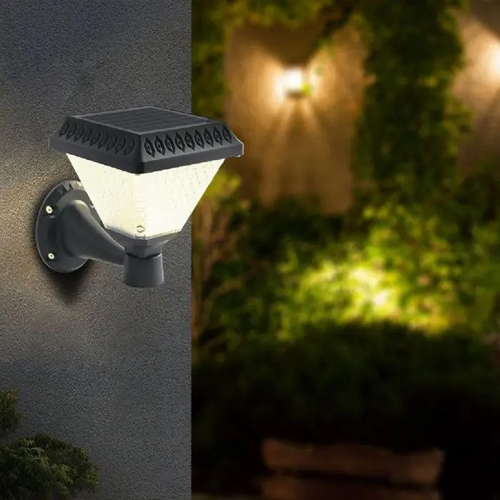 0.8W(75Lm) LED Solārais Fasādes gaismeklis ar tālvadības pulti, V-TAC, IP44, RF, CCT, 3IN1, melns