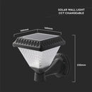 0.8W(75Lm) LED Solar Front Luminaire with remote control, V-TAC, IP44, RF, CCT, 3IN1, black