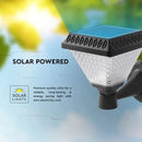 0.8W(75Lm) LED Solar Front Luminaire with remote control, V-TAC, IP44, RF, CCT, 3IN1, black