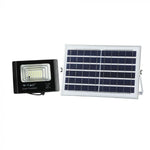 40W(3100Lm) LED Prožektors ar saules bateriju 20000mAh, V-TAC, IP65, melns korpuss, auksti balta gaisma 6000K