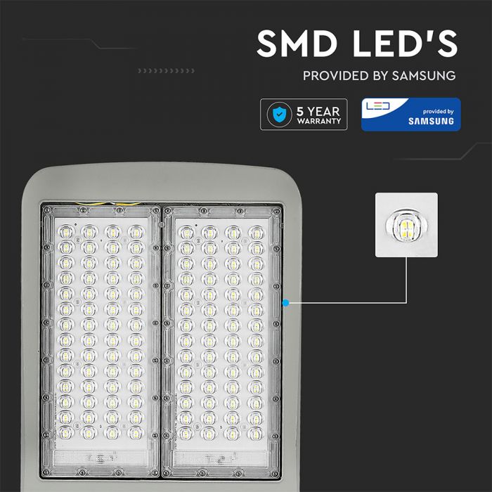 150W(21000Lm) 140Lm/W LED gatlykta, IP65, V-TAC SAMSUNG, Klass I, 5 års garanti, kallvitt ljus 5700K