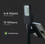 50W (4000Lm) LED Solar Street Light koos Li-ion 6.4V / 27.5AH akuga, IP65, V-TAC, jahe valge valgus 6000K