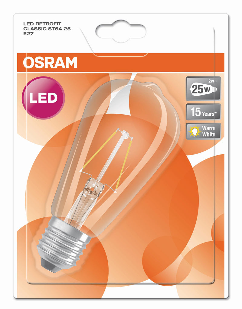 E27 2.5(250Lm) OSRAM LED STAR LEDISON, IP20, warm white light 2700K