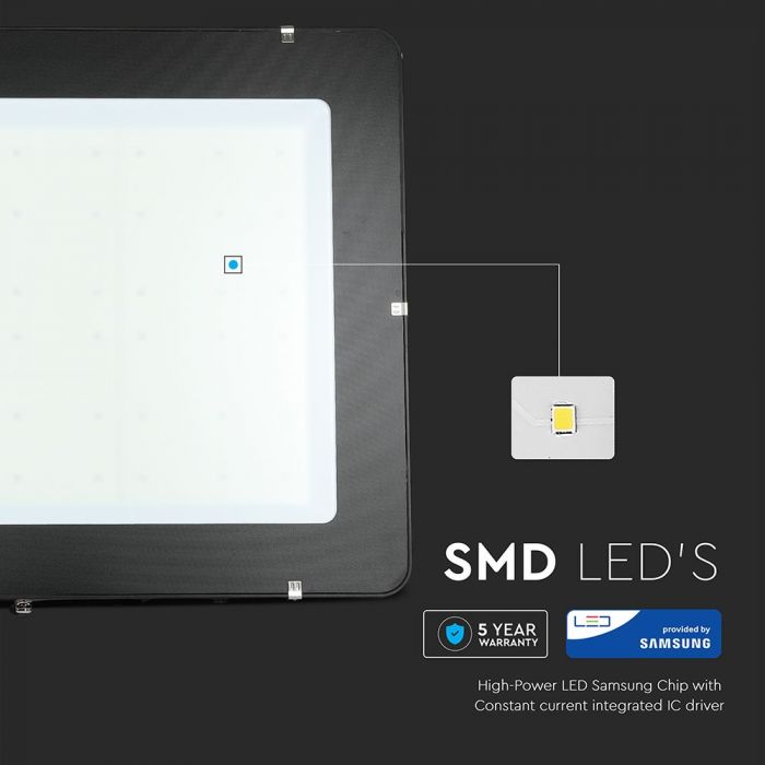 1000W(120000Lm) LED-strålkastare V-TAC SAMSUNG, IP65, 5 års garanti, svart hölje, neutralvit 4000K