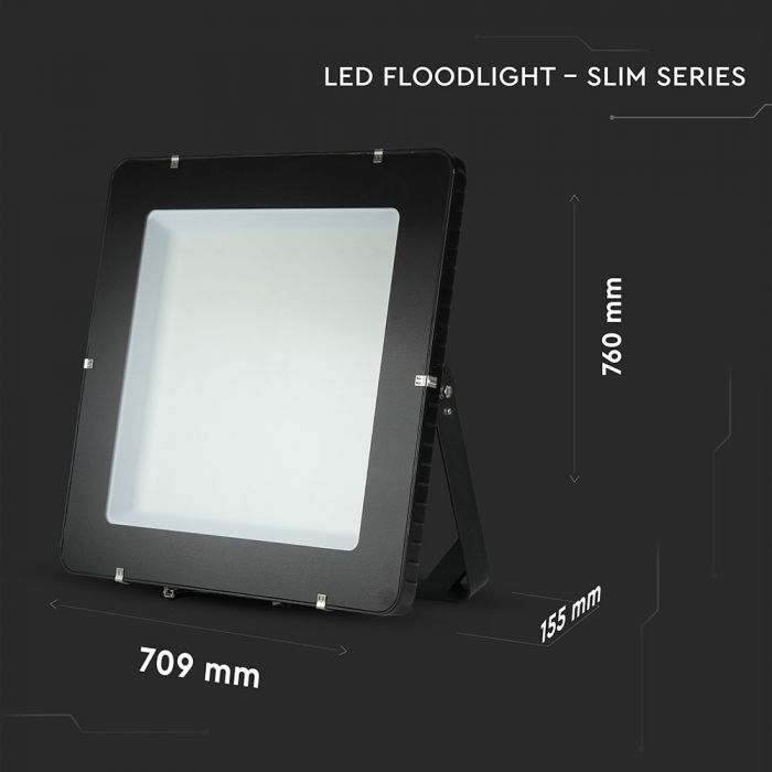 1000W(120000Lm) LED-strålkastare V-TAC SAMSUNG, IP65, 5 års garanti, svart hölje, neutralvit 4000K