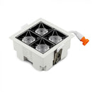 16W(1280Lm) LED iebūvējams reflektora tipa kvadrāta formas gaismeklis, regulējams leņķis 12°, V-TAC SAMSUNG, IP20, garantija 5 gadi, neitrāli balta gaisma 4000K