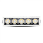 20W (1600Lm) LED infälld reflektorarmatur fyrkantig, justerbar vinkel 12°, V-TAC SAMSUNG, IP20, 5 års garanti, kallvit 5700K
