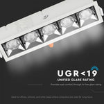 20W (1600Lm) LED infälld reflektorarmatur fyrkantig, justerbar vinkel 12°, V-TAC SAMSUNG, IP20, 5 års garanti, varmvitt ljus 2700K