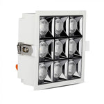 36W(2800Lm) LED iebūvējams reflektora tipa kvadrāta formas gaismeklis, regulējams leņķis 12°, V-TAC SAMSUNG, IP20, garantija 5 gadi, auksti balta gaisma 5700K