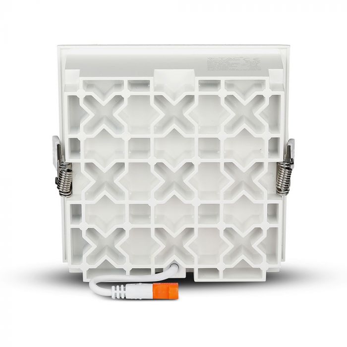 36W (2800Lm) LED sisseehitatud reflektorvalgusti ruudukujuline, reguleeritav nurk 12°, V-TAC SAMSUNG, IP20, 5 aasta garantii, soe valge valgus 2700K