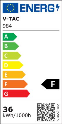 36W (2800Lm) LED sisseehitatud reflektorvalgusti ruudukujuline, reguleeritav nurk 12°, V-TAC SAMSUNG, IP20, 5 aasta garantii, soe valge valgus 2700K