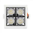 16W(1280Lm) LED built-in reflector type square light, adjustable angle 36°, V-TAC SAMSUNG, IP20, warranty 5 years, neutral white light 4000K
