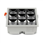 36W(2800Lm) LED infälld reflektorarmatur fyrkantig, justerbar vinkel 36°, V-TAC SAMSUNG, IP20, 5 års garanti, varmvitt ljus 2700K