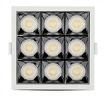 36W(2800Lm) LED infälld reflektorarmatur fyrkantig, justerbar vinkel 36°, V-TAC SAMSUNG, IP20, 5 års garanti, varmvitt ljus 2700K