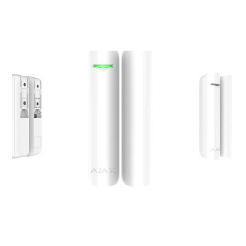 AJAX Wireless security door contact DoorProtect Plus with impact and location change sensor. White colour