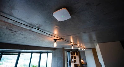 AJAX Wireless Smoke and Heat Detector FireProtect Black 