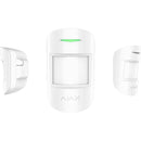 AJAX Bezvadu drošības kustības detektors MotionProtect Plus Baltā krāsā ar mikroviļņu sensoru, kas palīdz izvairīties no viltus trauksmēm