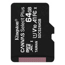 Kingston atmiņas karte 64GB microSDXC Canvas Select Plus kl. 10 UHS-I 100 MB/s