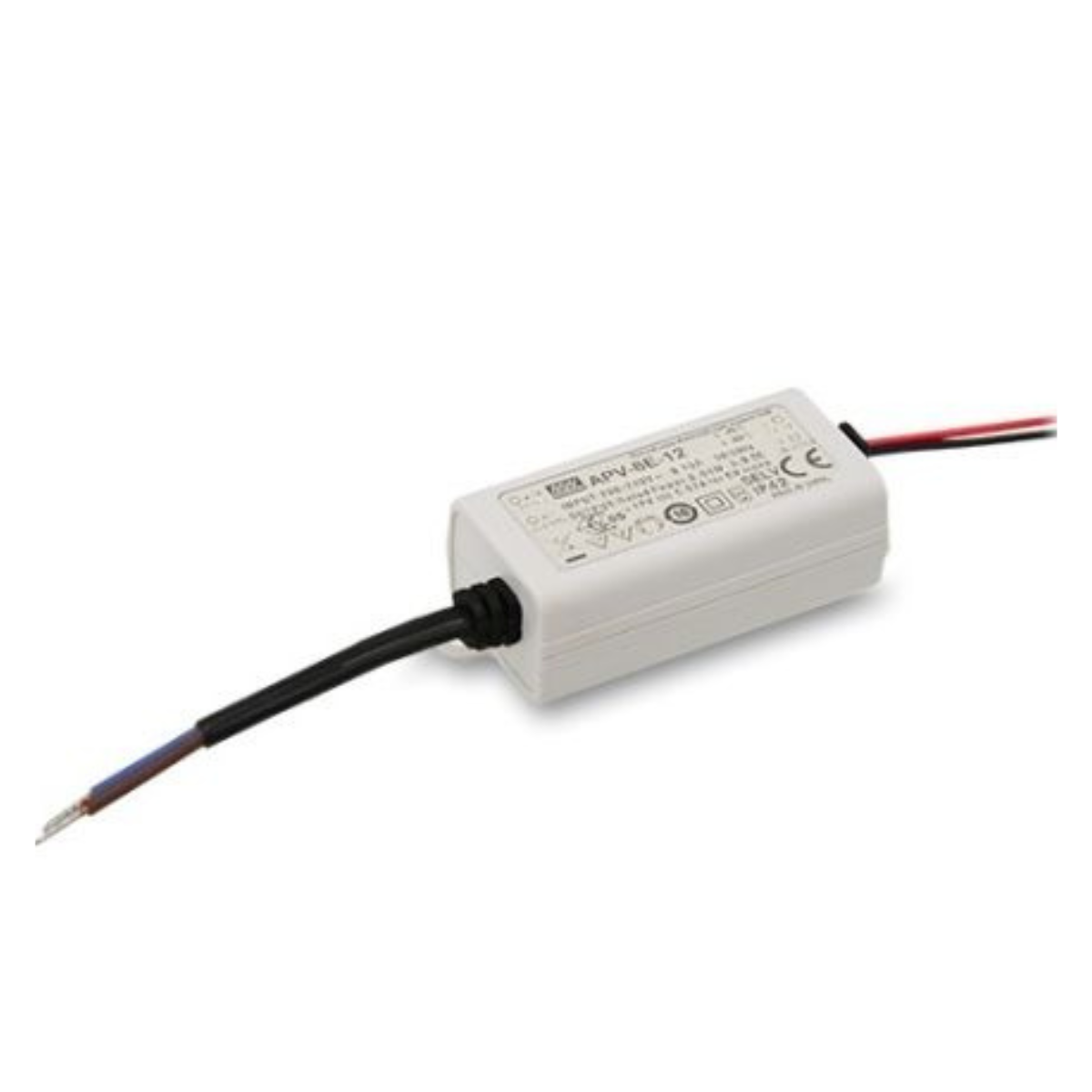 Pulsströmförsörjning LED 12V 8W 0,67A Mean Well, IP42