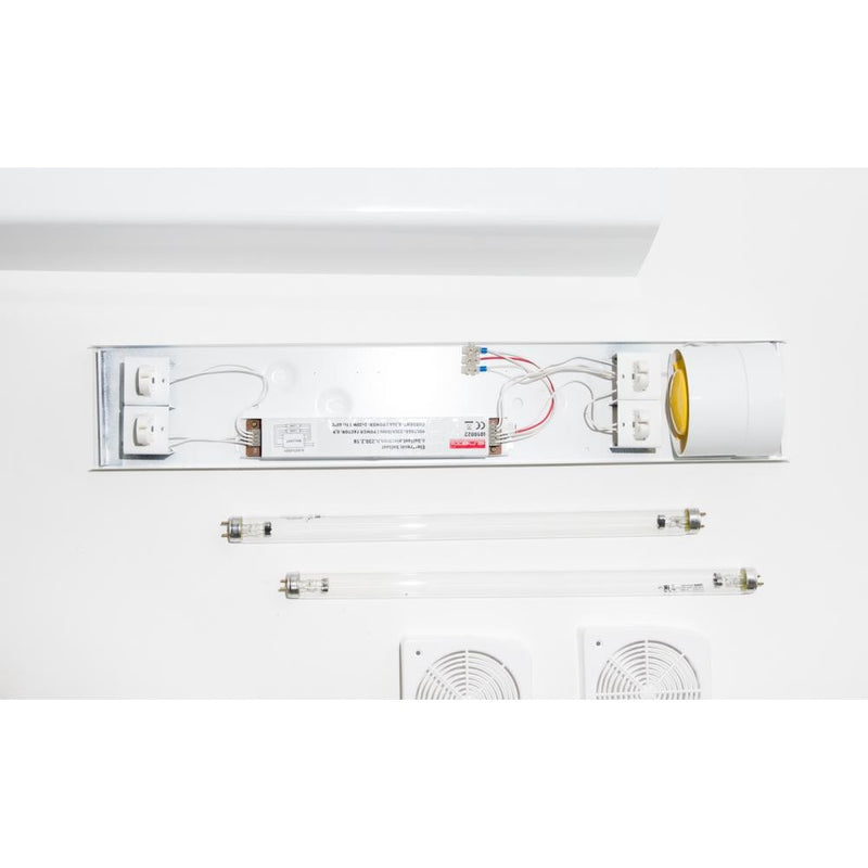 AEREKS UV 15W bakteriedödande recirkulator STANDART 3x15, CE, vägg/tak, vit, ozonfri, 253,7 nm, 655x120x120mm (certifikat SKU-6)
