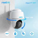 REOLINK Argus PT Viedā 5MP Panorāmas 360 grādu videokamera ar cilvēku un mašīnu atpazīšanu uz akumulatora. 5GHz, 2.4GHz Wi-Fi. Divvirzienu Audio. Infrasarkanais Nakts apgaismojums