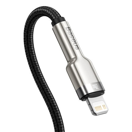 Baseus kabelis Cafule Metal PD USB-C - Lightning 1,0 m melns 20W