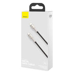 Baseus kabelis Cafule Metal PD USB-C - Lightning 1,0 m melns 20W