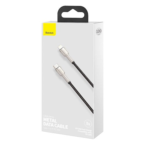 Baseus kabelis Cafule Metal PD USB-C - Lightning 1,0 m melns 20W