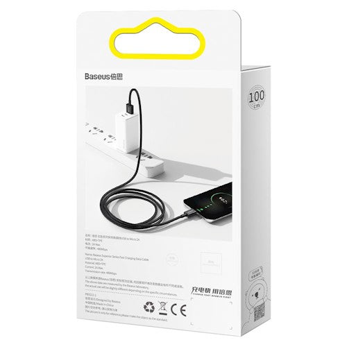 Baseus kabelis Superior USB - microUSB 1,0 m 2,0A melns
