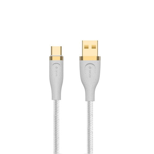 Devia kabelis Star USB - USB-C 1,5 m 2,4A balts